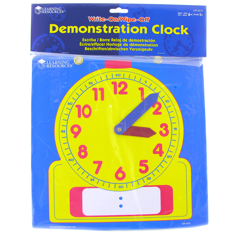 Learning Resources Write Onwipe Off Demonstration Clock Ebay