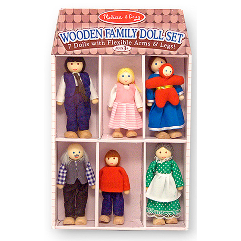 Wooden Family Doll Set from Melissa And Doug | WWSM