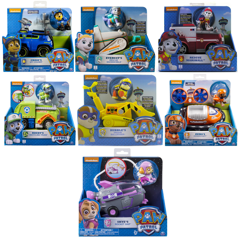 paw patrol vehicles by number