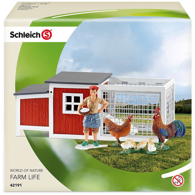 Schleich Farm Life Toy Chicken Coop For Animal Figures NEW eBay